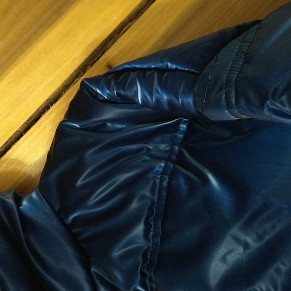 NEW! Women's Iridescent Shine Duvet Puffer Jacket Coat, Blue - Wild Fable - Picture 7 of 16